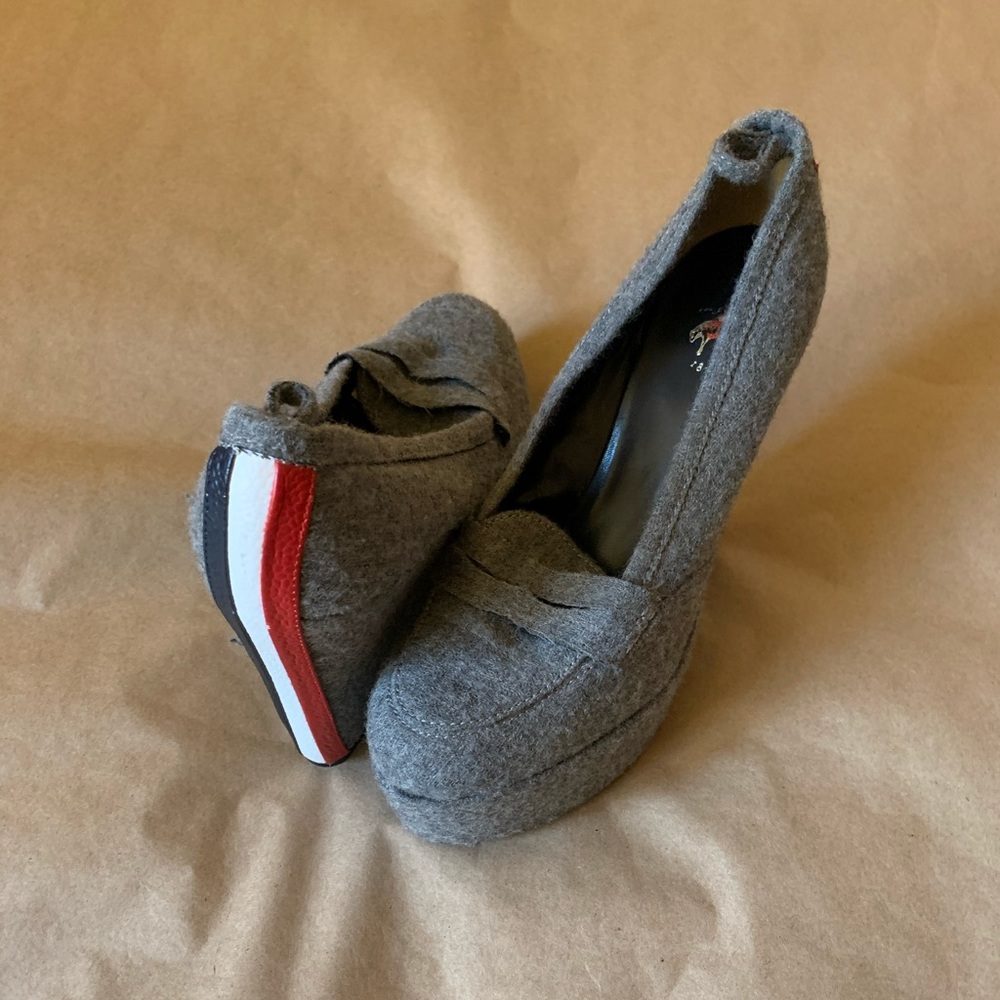 Thom Browne & Brooks Brothers wool wedge loafer